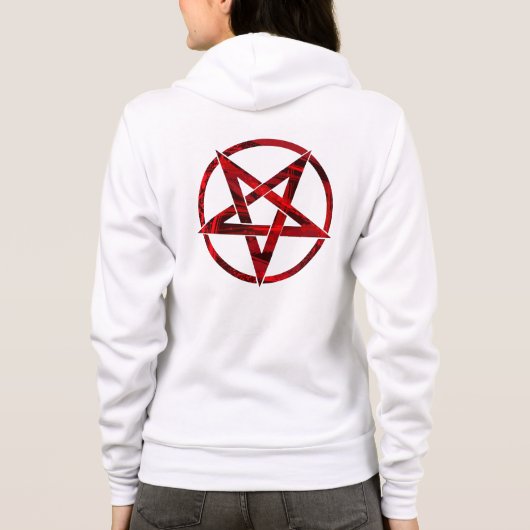Rode Duivel Pentagram Hoodie (Achterkant)