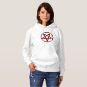 Rode Duivel Pentagram Hoodie (Voorkant volledig)