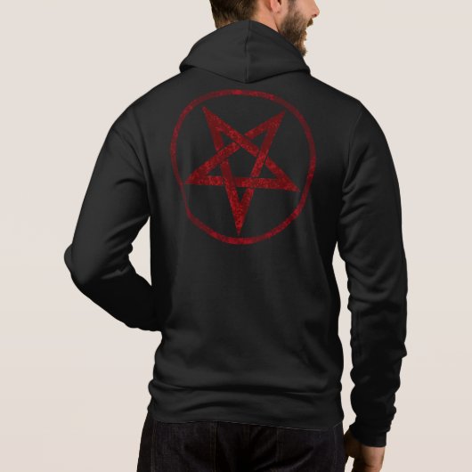 Rode Duivel Pentagram Hoodie (Achterkant)
