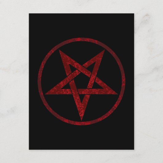 Rode Duivel Pentagram Informatiekaartje (Voorkant)