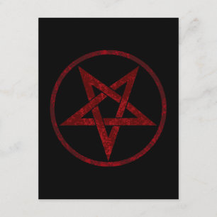 Rode Duivel Pentagram Informatiekaartje