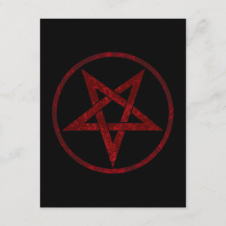 Rode Duivel Pentagram Informatiekaartje