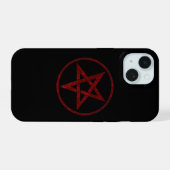 Rode Duivel Pentagram iPhone 15 Case (Achterkant horizontaal)