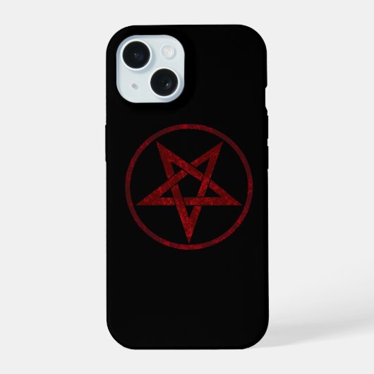 Rode Duivel Pentagram iPhone 15 Case (Achterkant)