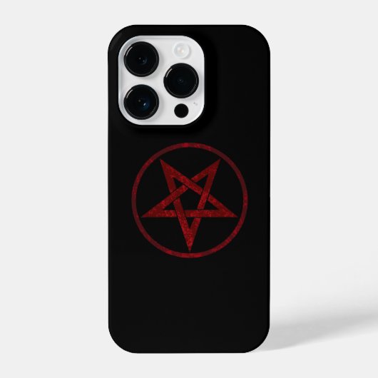 Rode Duivel Pentagram iPhone Hoesje (Achterkant)