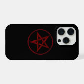 Rode Duivel Pentagram iPhone Hoesje (Achterkant horizontaal)