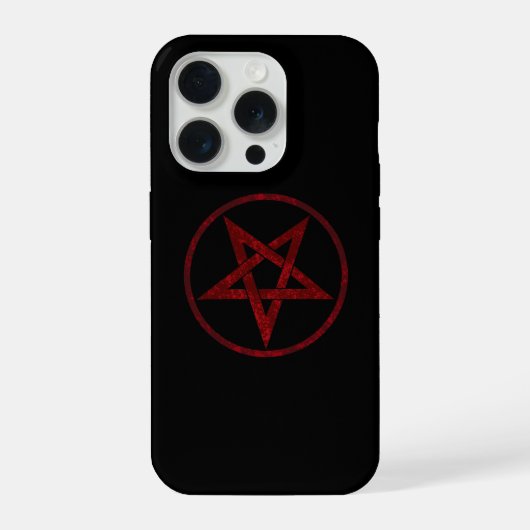 Rode Duivel Pentagram iPhone Hoesje (Achterkant)