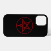 Rode Duivel Pentagram iPhone Hoesje (Achterkant horizontaal)