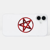 Rode Duivel Pentagram iPhone Hoesje (Achterkant horizontaal)