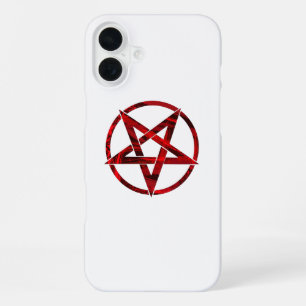 Rode Duivel Pentagram iPhone 16 Plus Hoesje