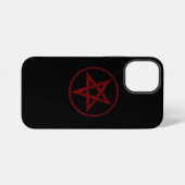 Rode Duivel Pentagram iPhone Hoesje (Achterkant horizontaal)