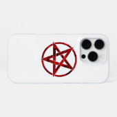 Rode Duivel Pentagram iPhone Hoesje (Achterkant horizontaal)