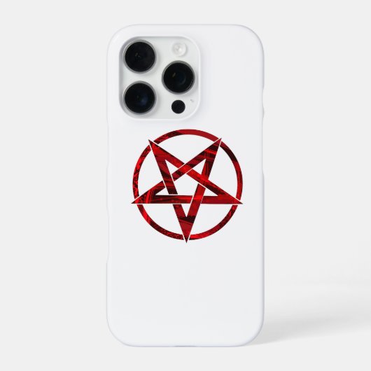 Rode Duivel Pentagram iPhone Hoesje (Achterkant)
