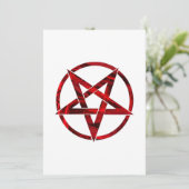 Rode Duivel Pentagram Kaart (Staand voorkant)
