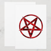Rode Duivel Pentagram Kaart (Voorkant / Achterkant)