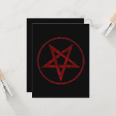 Rode Duivel Pentagram Kaart (Voorkant / Achterkant in situ)