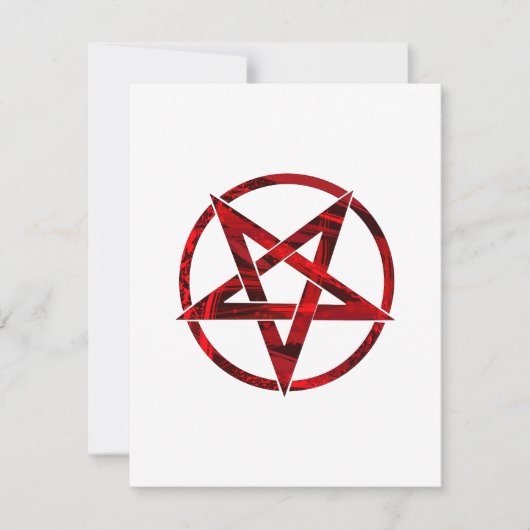 Rode Duivel Pentagram Kaart (Voorkant)