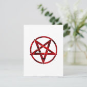 Rode Duivel Pentagram Kaart (Staand voorkant)