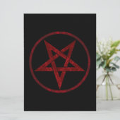 Rode Duivel Pentagram Kaart (Staand voorkant)