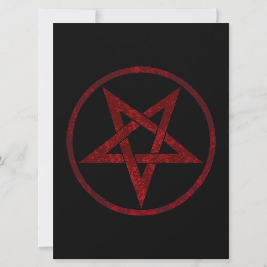 Rode Duivel Pentagram Kaart (Voorkant)