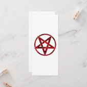 Rode Duivel Pentagram Kaart (Voorkant / Achterkant in situ)