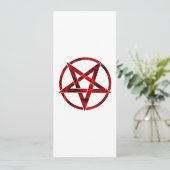 Rode Duivel Pentagram Kaart (Staand voorkant)