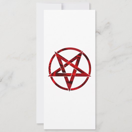 Rode Duivel Pentagram Kaart (Voorkant)
