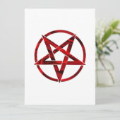 Rode Duivel Pentagram Kaart (Staand voorkant)