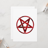 Rode Duivel Pentagram Kaart (Voorkant / Achterkant in situ)