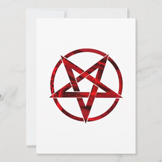 Rode Duivel Pentagram Kaart (Voorkant)