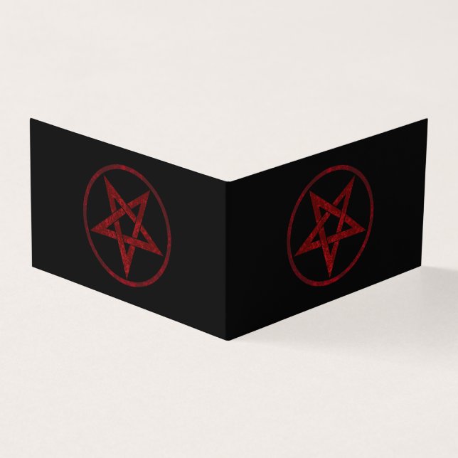 Rode Duivel Pentagram Kaart (Buitenkant)