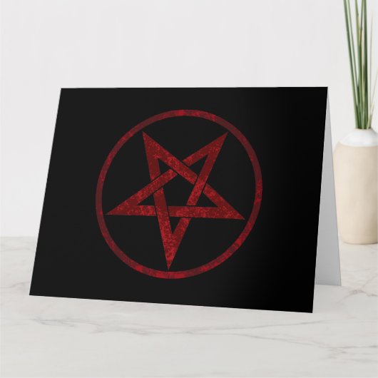 Rode Duivel Pentagram Kaart (Voorkant)