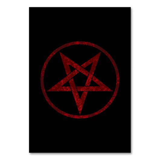 Rode Duivel Pentagram Kaart (Voorkant)