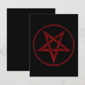 Rode Duivel Pentagram Kaart (Voorkant / Achterkant)