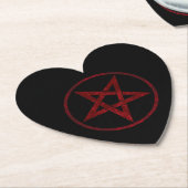 Rode Duivel Pentagram Kartonnen Onderzetters (Gekanteld)