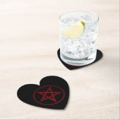 Rode Duivel Pentagram Kartonnen Onderzetters (Insitu)