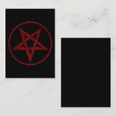 Rode Duivel Pentagram Klantenkaartje (Voorkant / Achterkant)