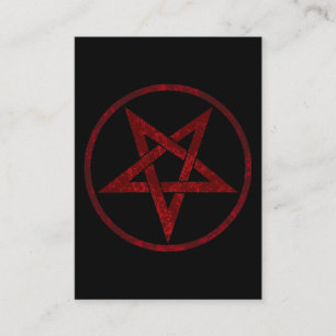Rode Duivel Pentagram Klantenkaartje