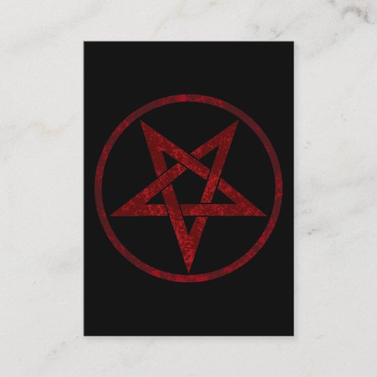 Rode Duivel Pentagram Klantenkaartje (Voorkant)