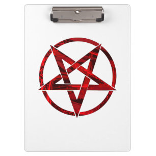 Rode Duivel Pentagram Klembord