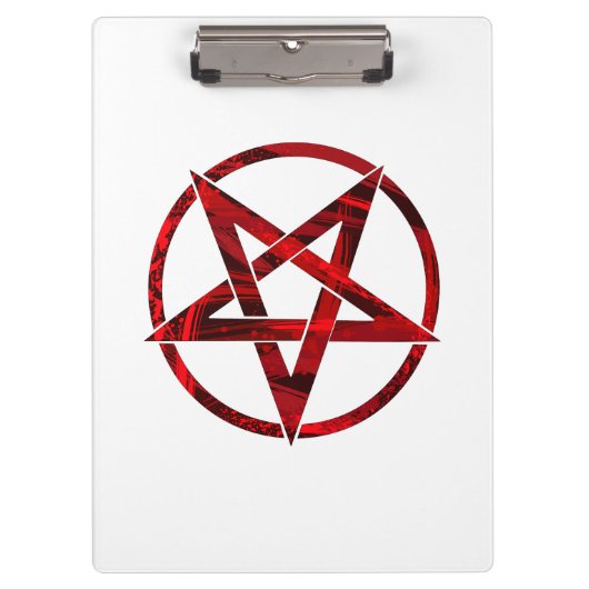 Rode Duivel Pentagram Klembord (Voorkant)