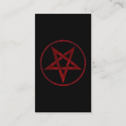 Rode Duivel Pentagram Kortingskaartje (Voorkant)