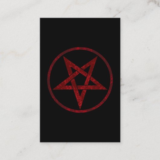 Rode Duivel Pentagram Kortingskaartje (Voorkant)