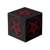 Rode Duivel Pentagram Kubus (Voorkant hoekig)