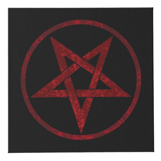 Rode Duivel Pentagram Kubus (Voorkant)