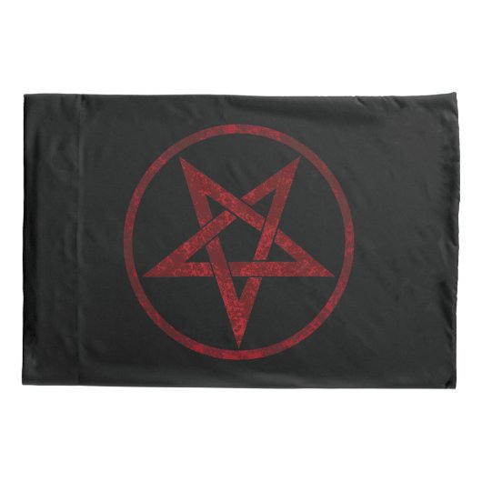 Rode Duivel Pentagram Kussensloop (Achterkant)