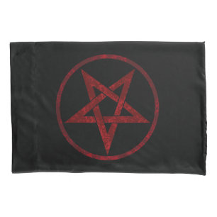 Rode Duivel Pentagram Kussensloop