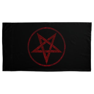 Rode Duivel Pentagram Kussensloop