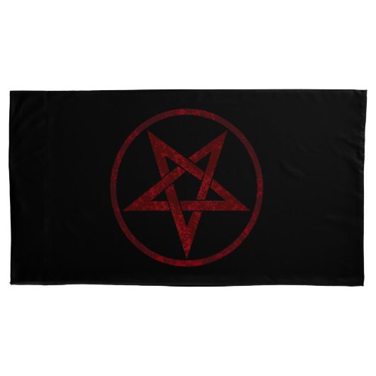 Rode Duivel Pentagram Kussensloop (Voorkant)