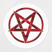 Rode Duivel Pentagram Labels (Design 1)
